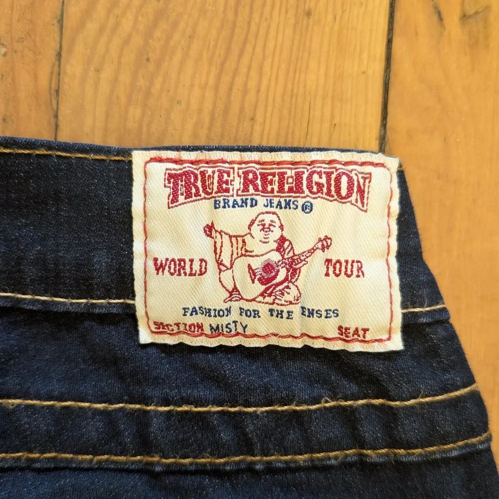 Y2K True Religion Women's Dark Indigo Blue Skinny Jeans Size 25 Indie Sleeze - Picture 4 of 8